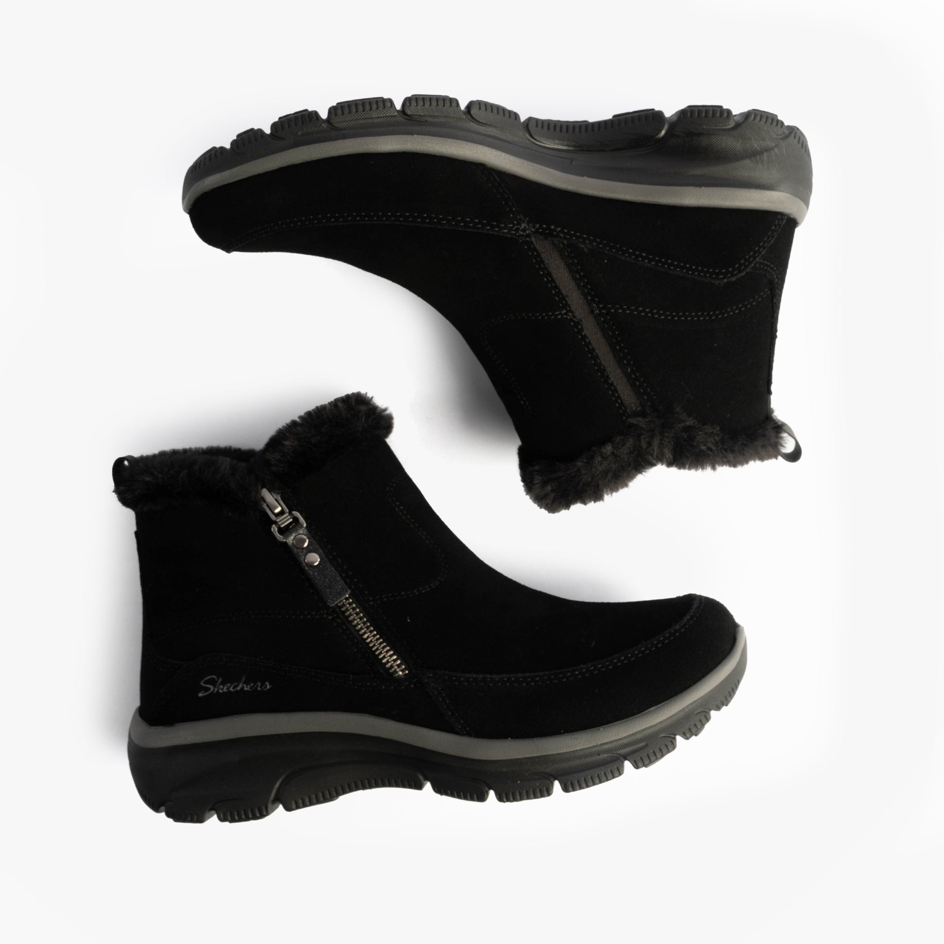 Skechers 167862/BLK EASY GOING - COOL ZIP Womens Boots Black