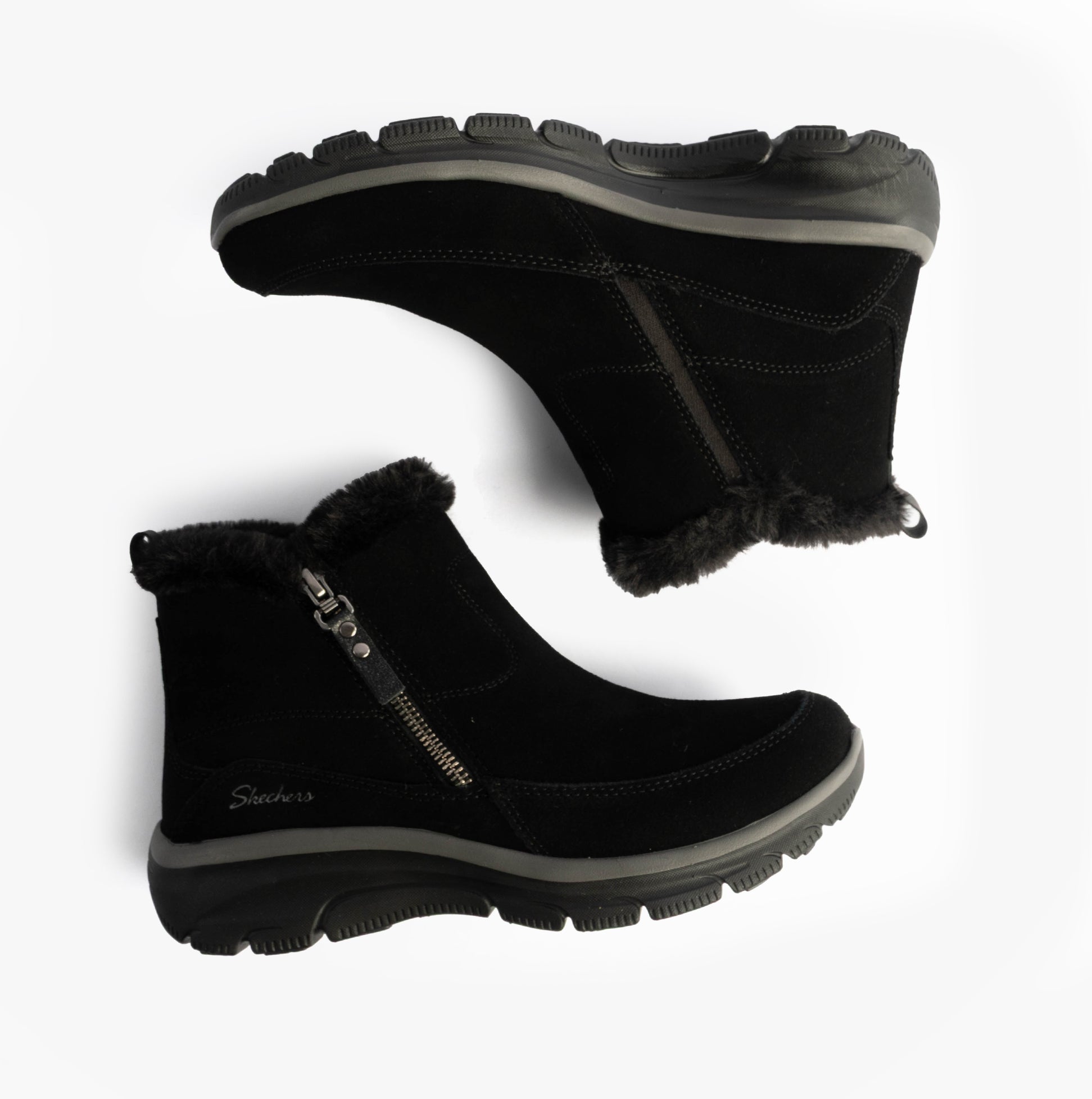 Skechers 167862/BLK EASY GOING - COOL ZIP Womens Boots Black