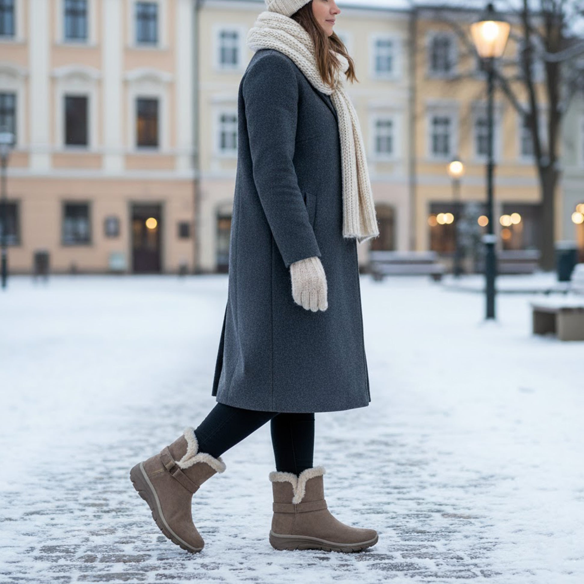 Skechers 168045/DKTP EASY GOING - DREAMERS MOVE Womens Boots Dark Taupe