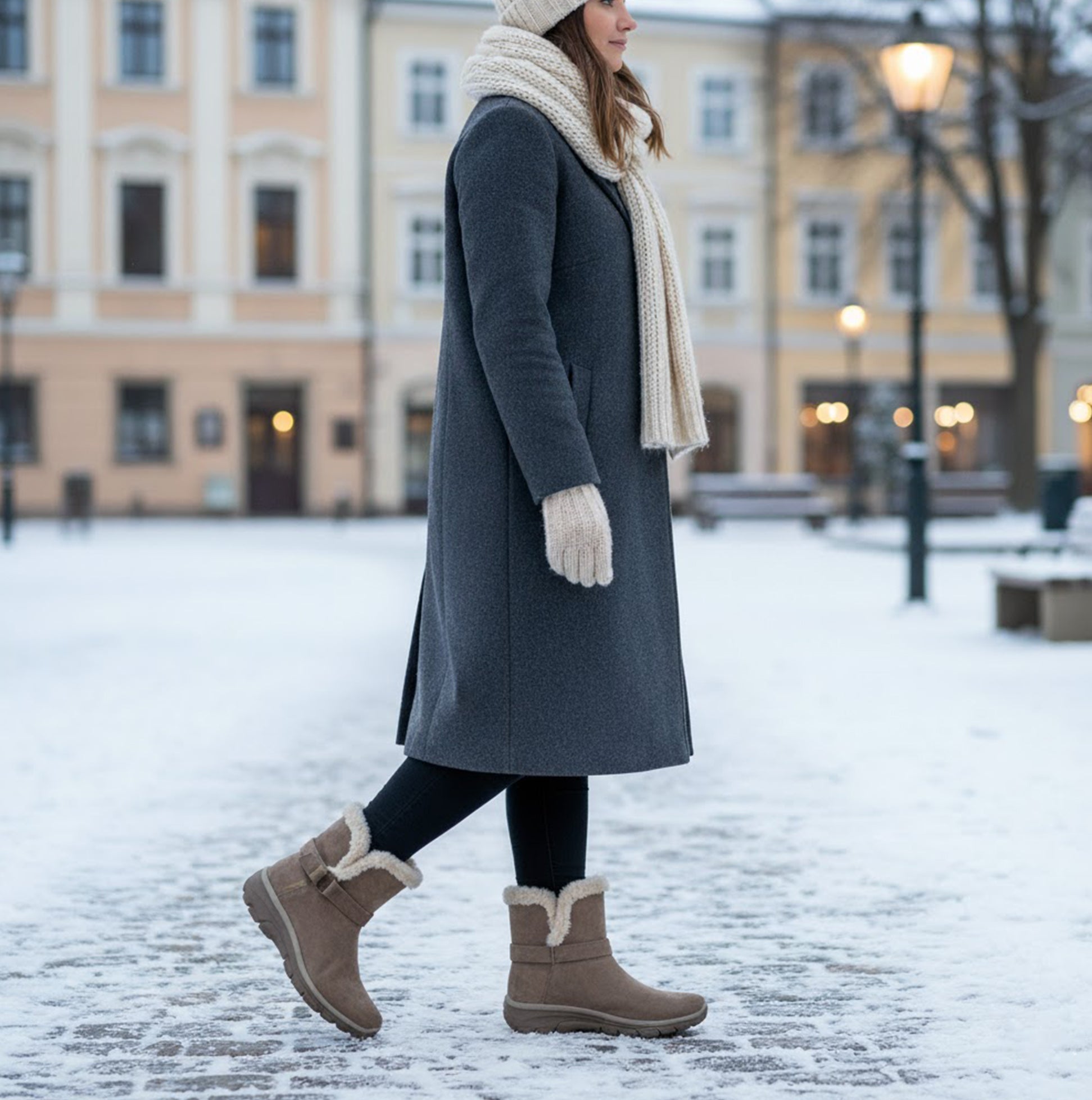 Skechers 168045/DKTP EASY GOING - DREAMERS MOVE Womens Boots Dark Taupe