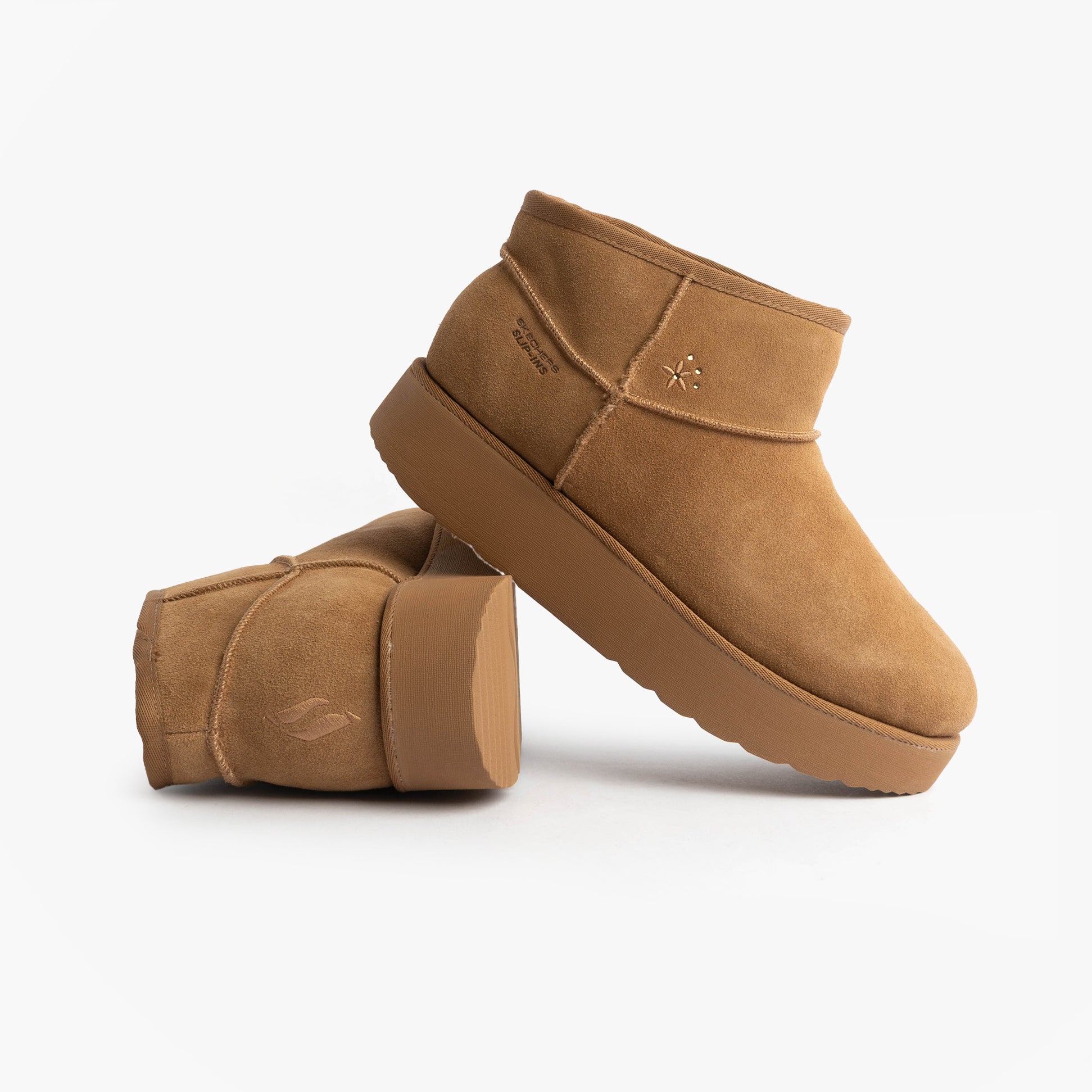 Skechers KEEP COZY Womens Boots Chestnut