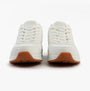 Skechers 183022/WHT UNO - BANKSIA Mens Trainers White front view showcasing lace-up closure and round toe shape.