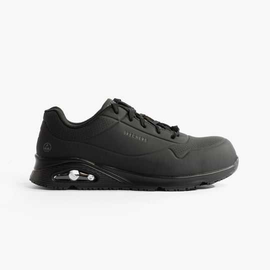 Skechers Work 200177EC UNO SR - Doltin Mens Composite Toe ESD Safety Trainers Black