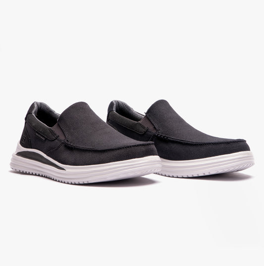 Skechers 204785/BLK PROVEN-SUTTNER Mens Canvas Black