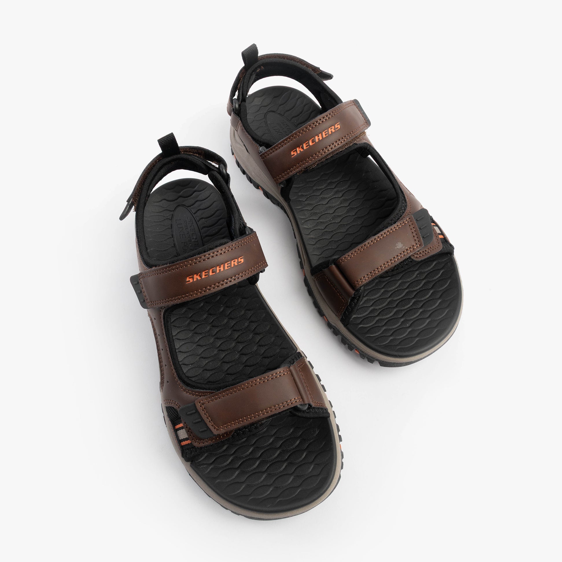 Skechers 205139/BRBK PREWITT - RIGDON Mens Sandals Brown/Black