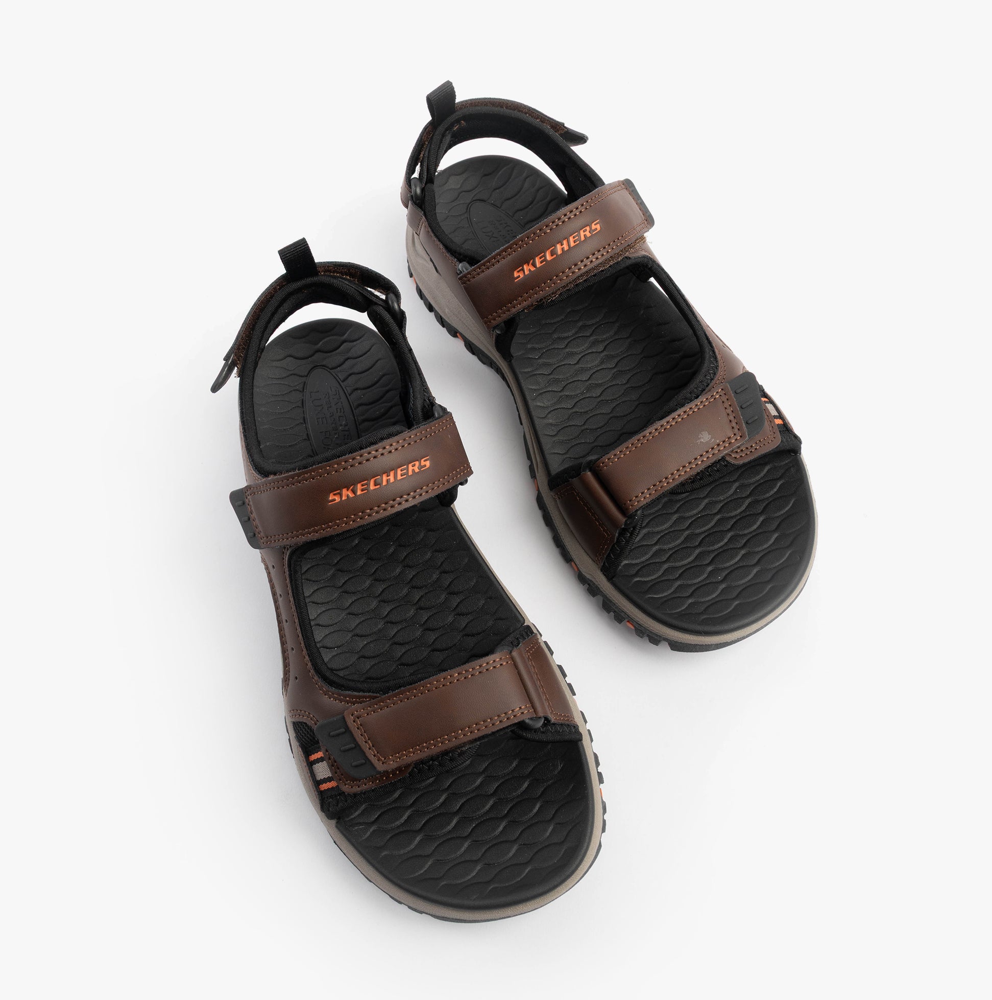 Skechers 205139/BRBK PREWITT - RIGDON Mens Sandals Brown/Black