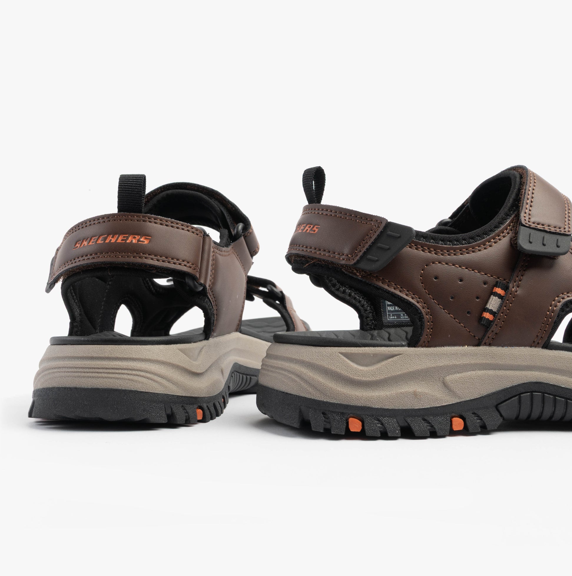 Skechers 205139/BRBK PREWITT - RIGDON Mens Sandals Brown/Black