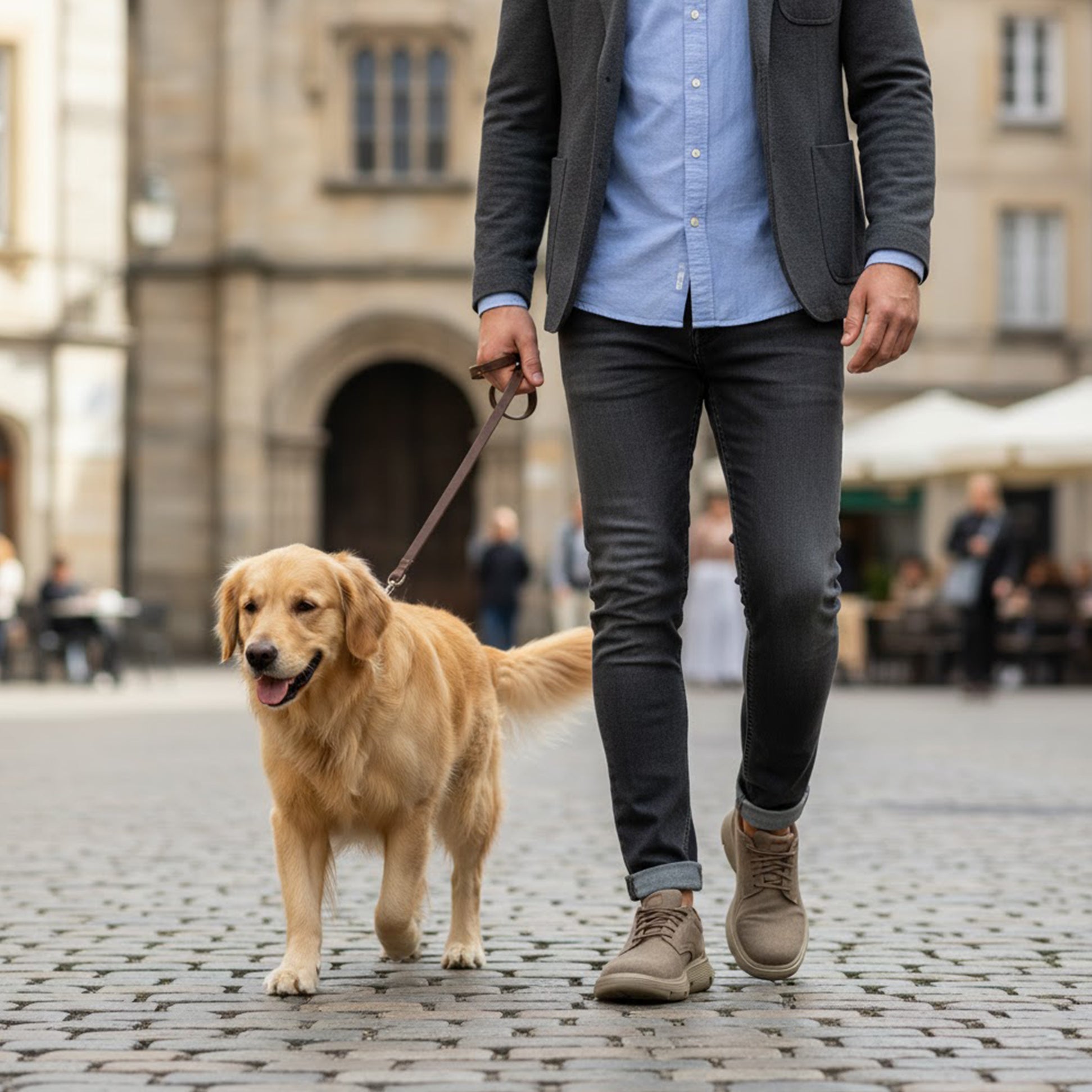 Skechers 205352/DKTP GARZA - CLIVE Mens Shoes Dark Taupe
