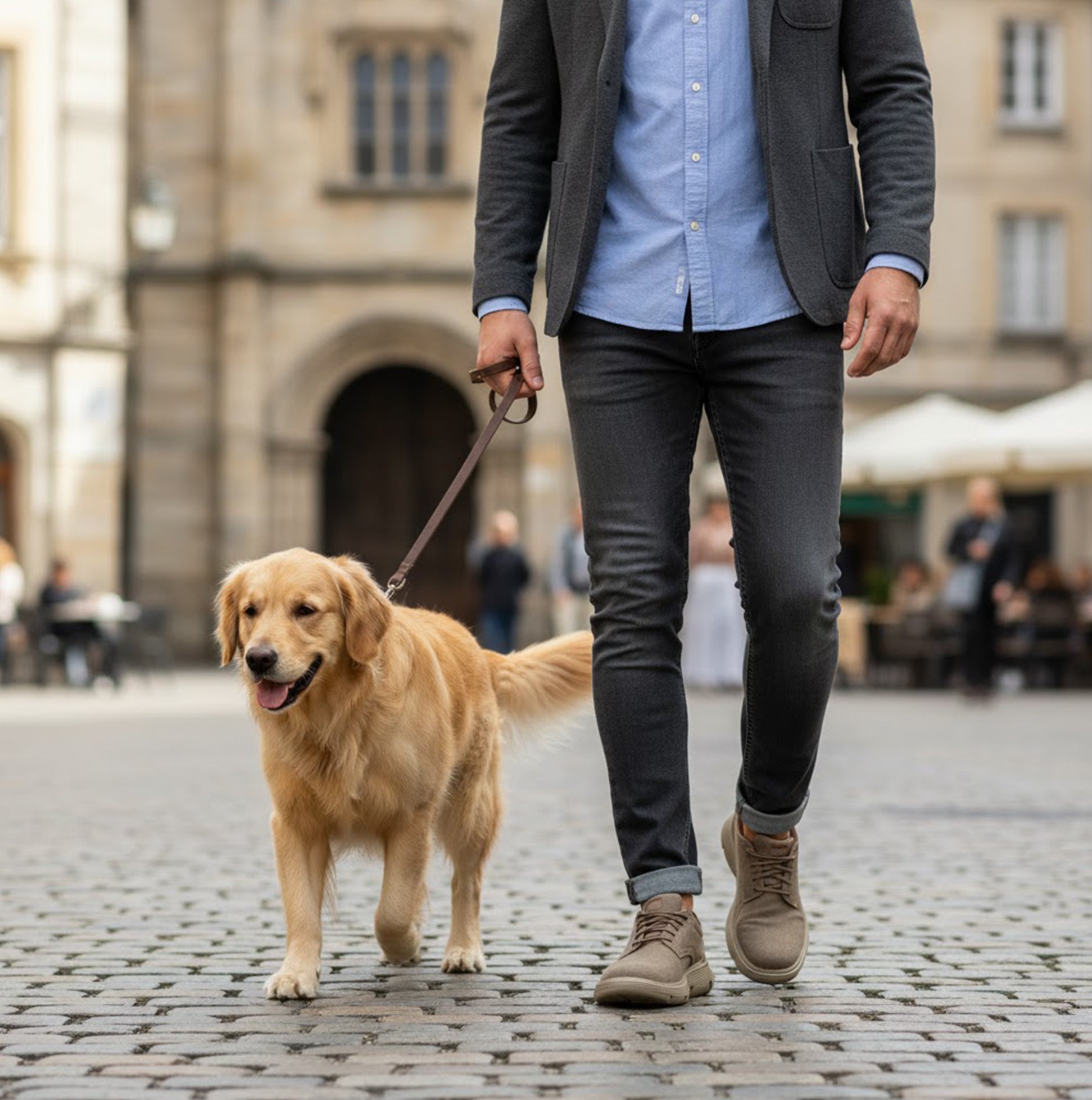 Skechers 205352/DKTP GARZA - CLIVE Mens Shoes Dark Taupe