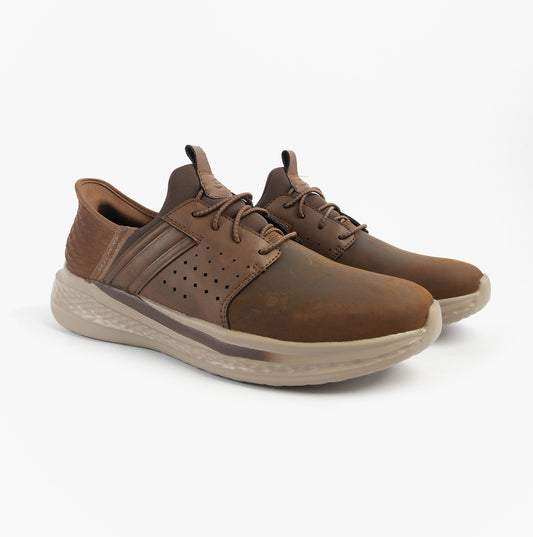 Skechers SLADE - ZACHARY Mens Trainers Dark Brown