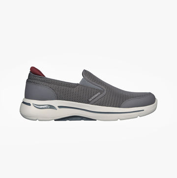 Skechers 216264/CCGY GO WALK ARCH FIT-ROBUST COMFORT Mens Slip-On Trainers Charcoal/Grey