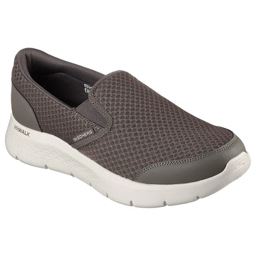 Skechers 216485/KHK GO WALK FLEX-REQUEST Mens Slip On Shoes Brown