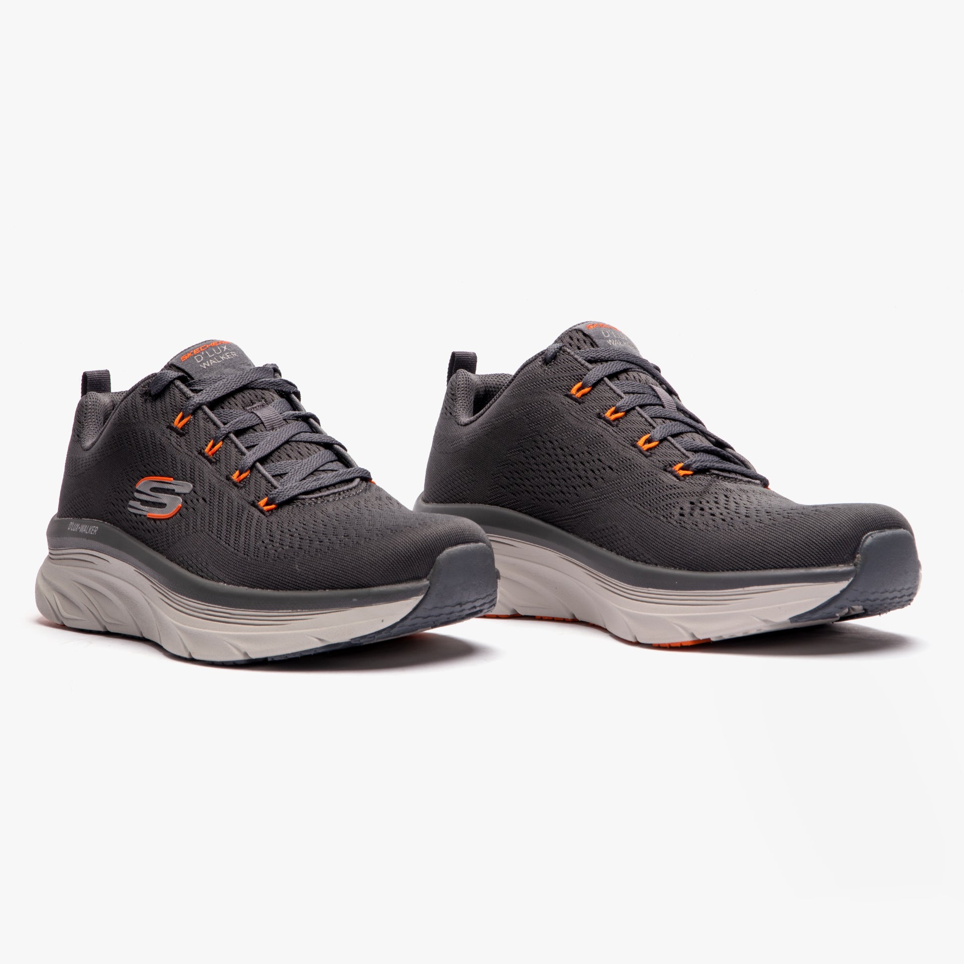 Skechers 232364/CCOR D'LUX WALKER - MEERNO Mens Trainers Charcoal/Orange
