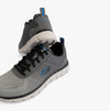 Skechers 232399/CCGY TRACK-RIPKENT Mens Trainers Charcoal/ Black