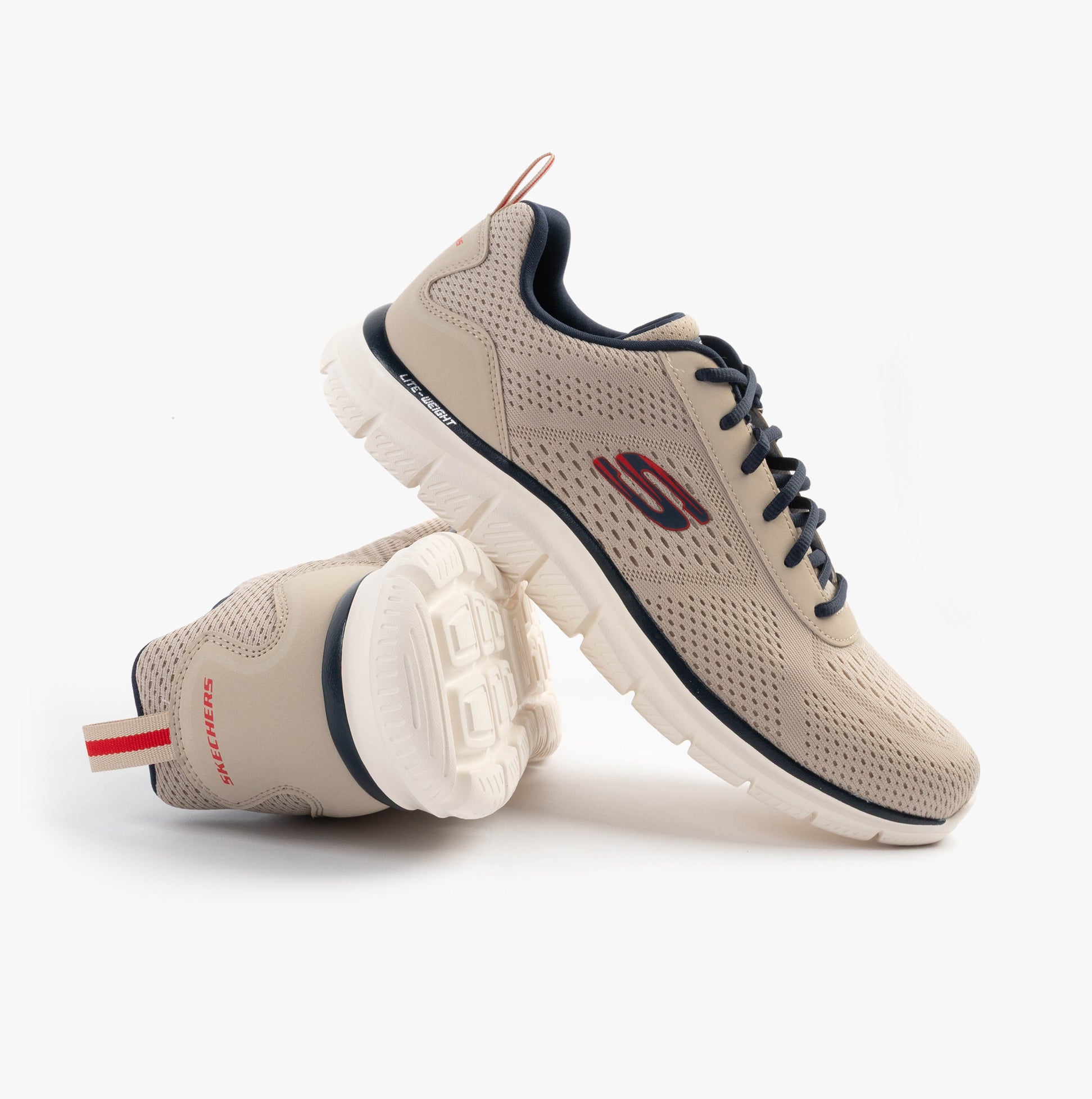 Skechers 232758/TPNV TRACK - LESHUR Mens Trainers Taupe/Navy