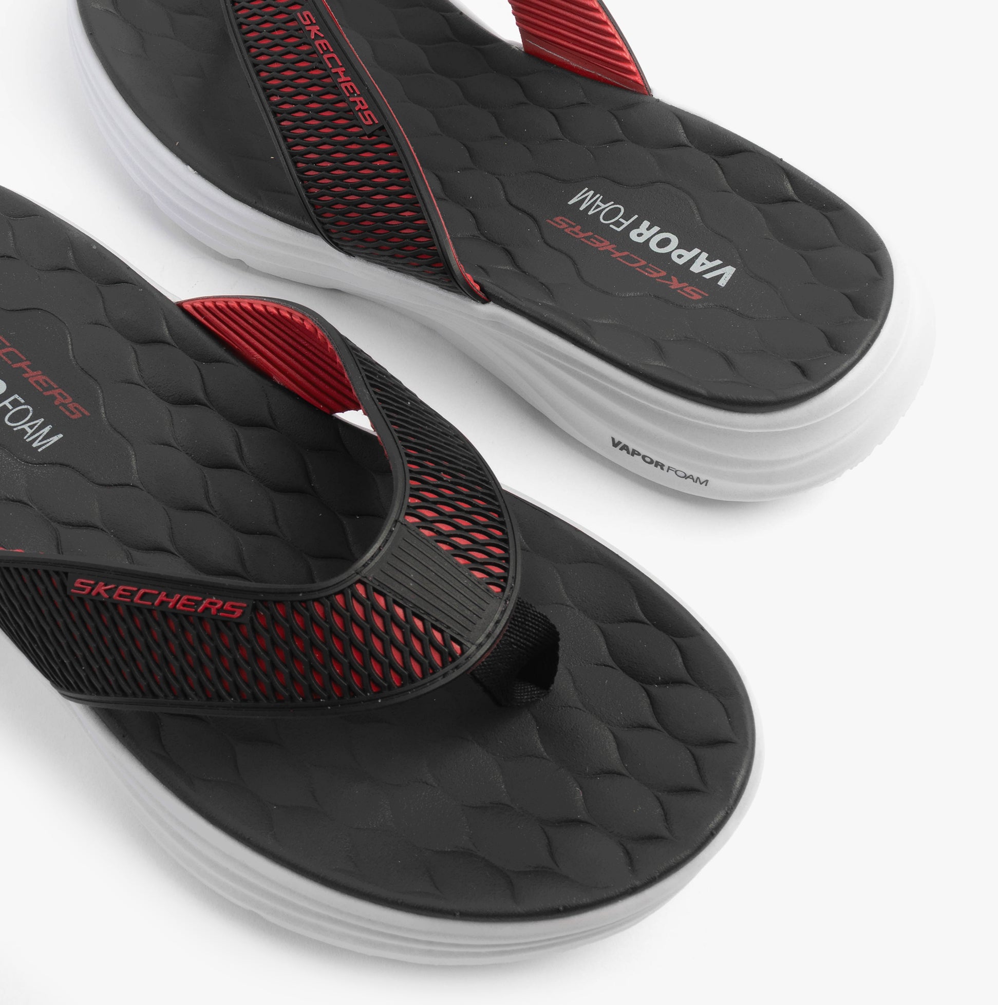 Skechers 232894/BKRD VAPOR FOAM SANDAL - SAYTO Mens Sandals Black/Red