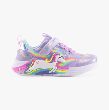 Skechers 302298-L/N-Skechers UNICORN CHASER Girls Trainers Lavender/Multi