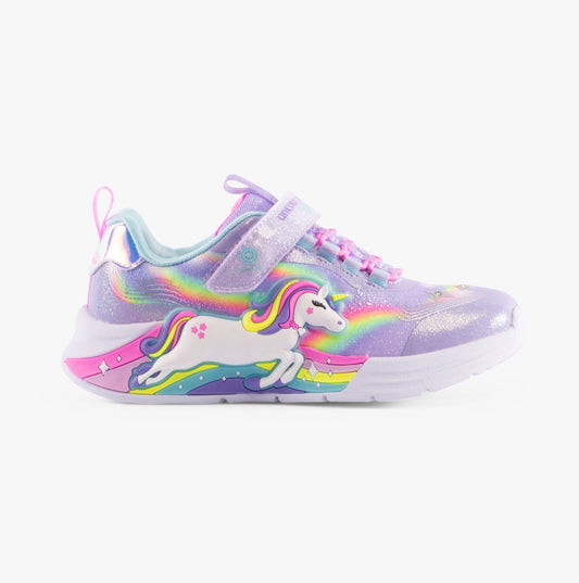 Skechers 302298-L/N-Skechers UNICORN CHASER Girls Trainers Lavender/Multi