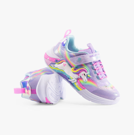 Skechers 302298-L/N-Skechers UNICORN CHASER Girls Trainers Lavender/Multi