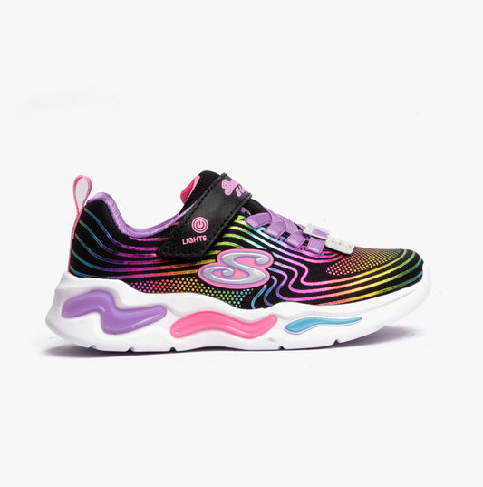 Skechers 302338L/BKMT WAVY BEAMS Girls Sport Black/Multi