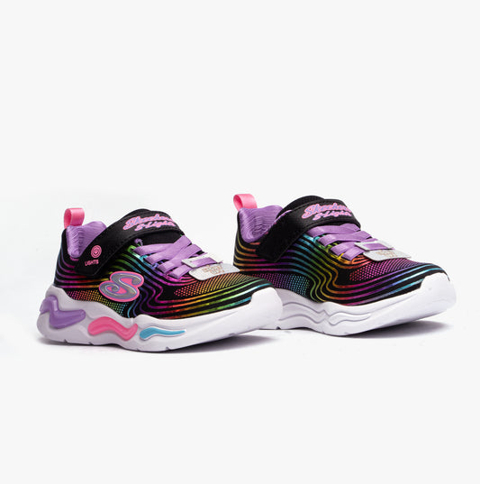 Skechers 302338L/BKMT WAVY BEAMS Girls Sport Black/Multi