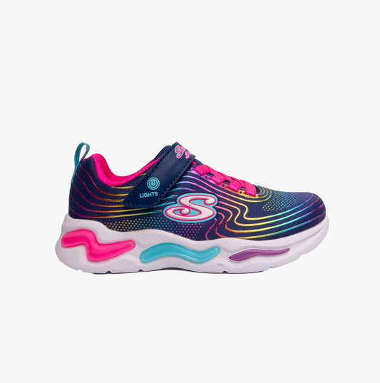 Skechers 302338L/NVMT WAVY BEAMS Girls Sport Navy/Multi