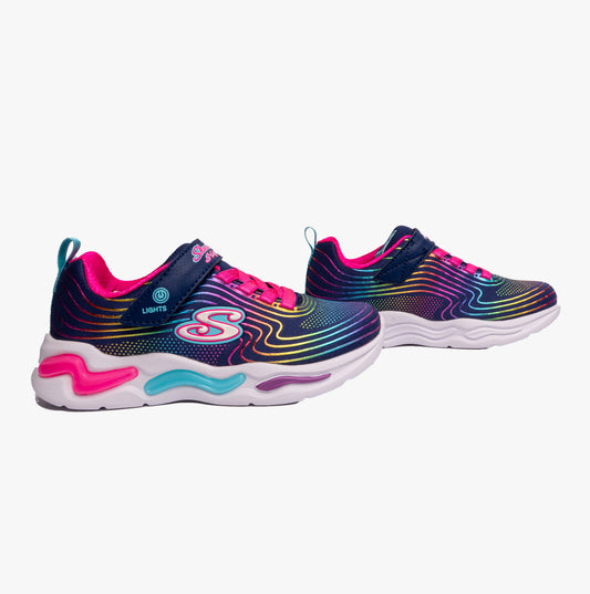 Skechers 302338L/NVMT WAVY BEAMS Girls Sport Navy/Multi