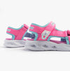Skechers S-LIGHTS: SOLA GLOW Girls Sandals Hot Pink/Aqua