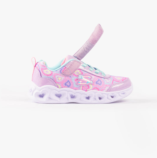 Skechers 303257L/LVMT HEART LIGHTS - BOOGIE LOVE Girls Trainers Lavender Multi