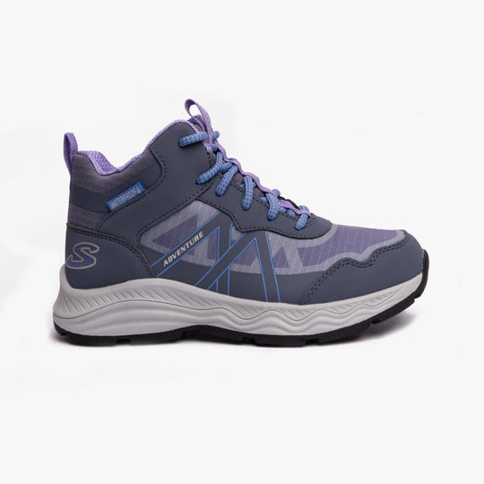 Skechers ADVENTURE BLITZ FUN PURSUIT Girls Trainers Char/Lavendar