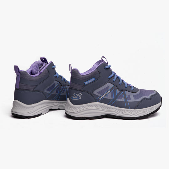 Skechers ADVENTURE BLITZ FUN PURSUIT Girls Trainers Char/Lavendar