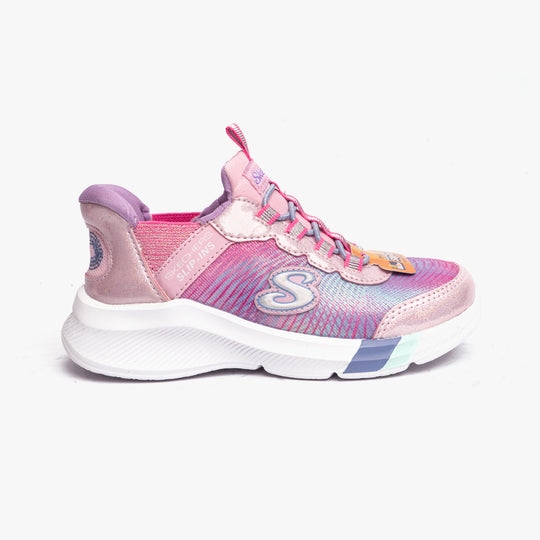 Skechers DREAMY LITES COLORFUL PRISM Girls Trainers Light Pink/Multi