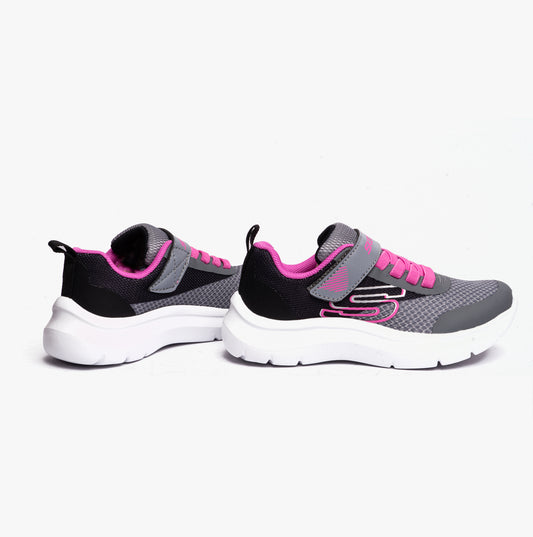 Skechers 303534L/BKGY SKECH FAST - TRENDING COLOR Girls Sport Black/Gray