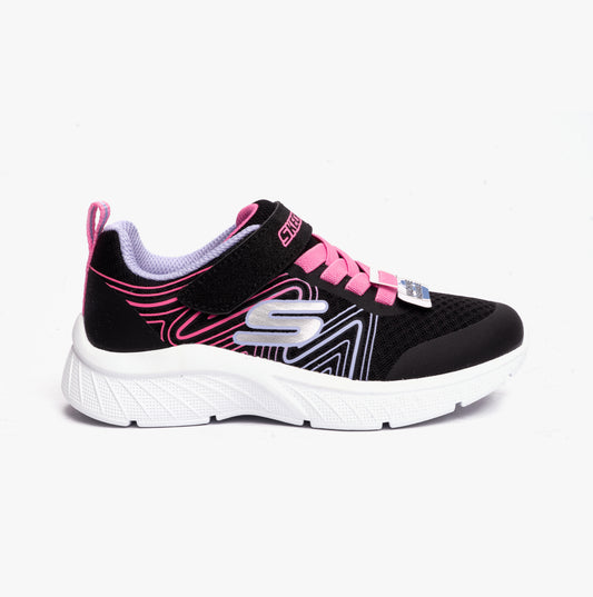 Skechers 303535L/BKMT MICROSPEC PLUS - SWIRL SWEET Girls Sport Black/Multi