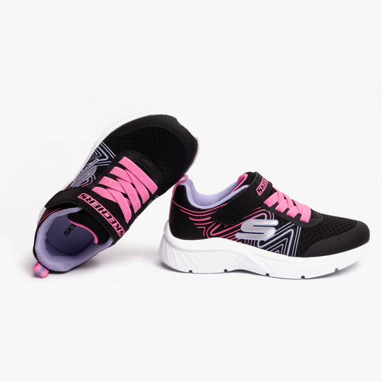 Skechers MICROSPEC PLUS SWIRL SWEET Girls Trainers Black/Multi
