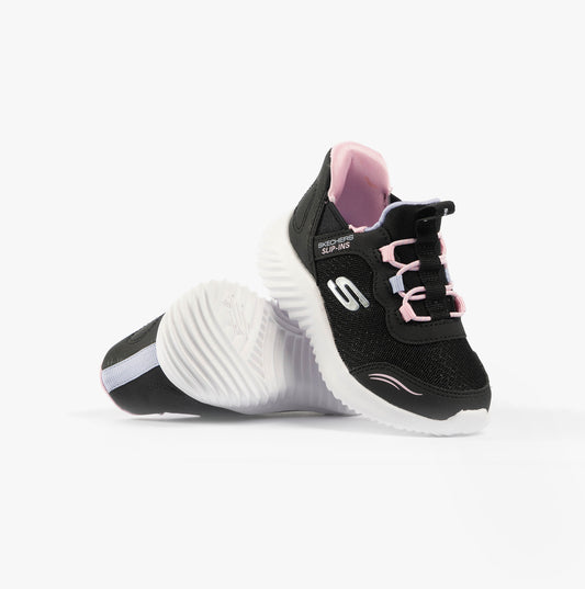Skechers BOUNDER - SIMPLE CUTE Girls Trainers Black