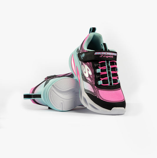 Skechers COSMIC GLOW Girls Trainers Black Multi