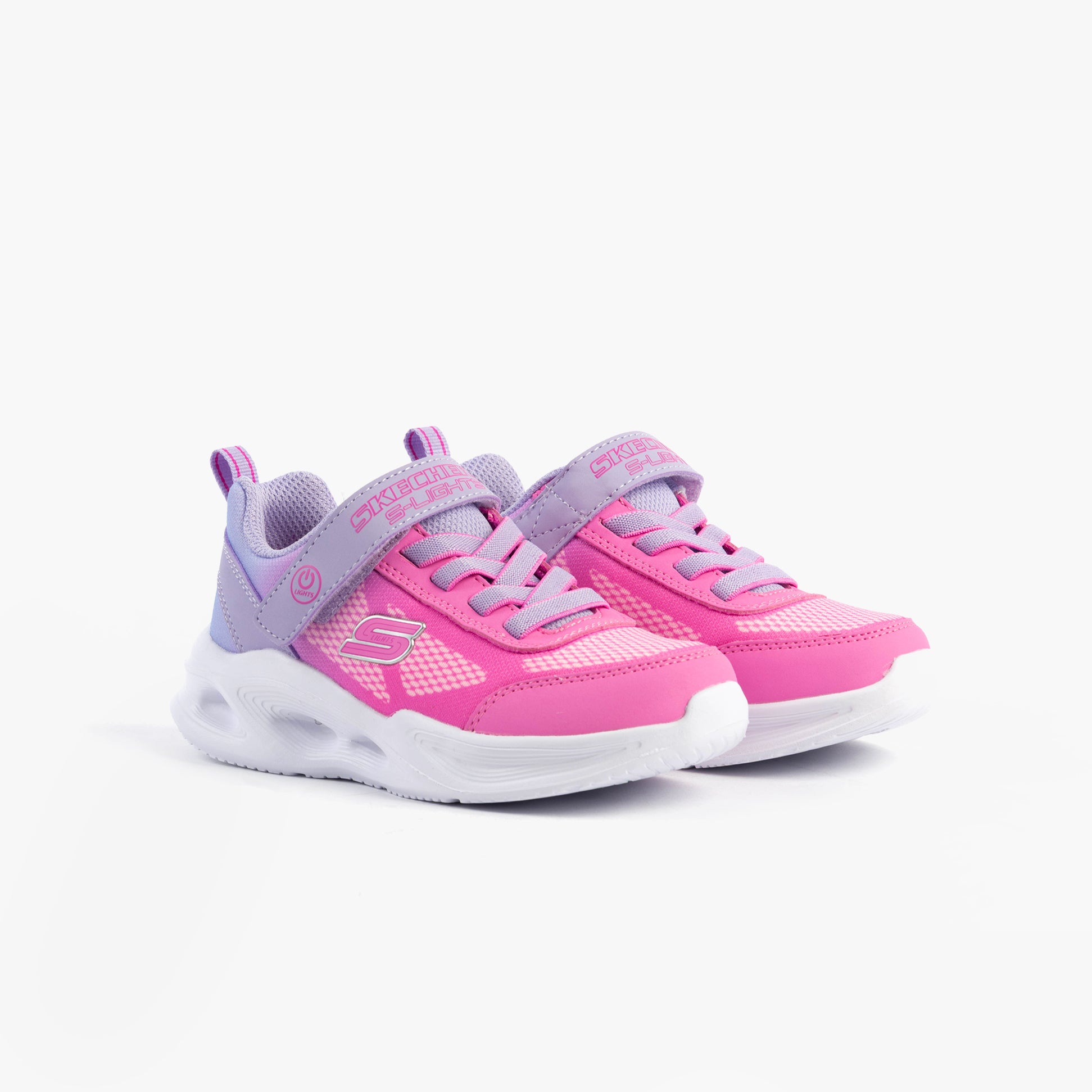 Skechers 303714L/LVPK SOLA GLOW - OMBRE DELUXE Girls Trainers Lavender/Pink