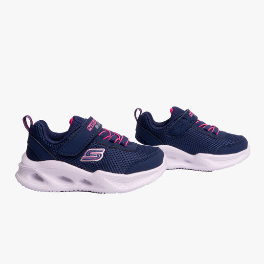 Skechers SOLA GLOW Girls Trainers Navy