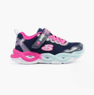 Skechers 303717L/NVMT TWISTY GLOW Girls Trainers Navy/Multi