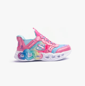 Skechers 303755L/PKMT INFINITE HEART LIGHTS - COLOR LOVIN Girls Trainers Pink
