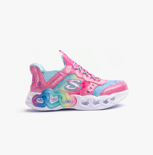 Skechers 303755L/PKMT INFINITE HEART LIGHTS - COLOR LOVIN Girls Trainers Pink