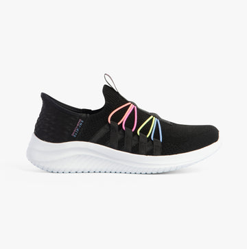 Skechers 303824L/BKMT ULTRA FLEX 3.0 - BUNGEE FUN Girls Trainers Black/Multi