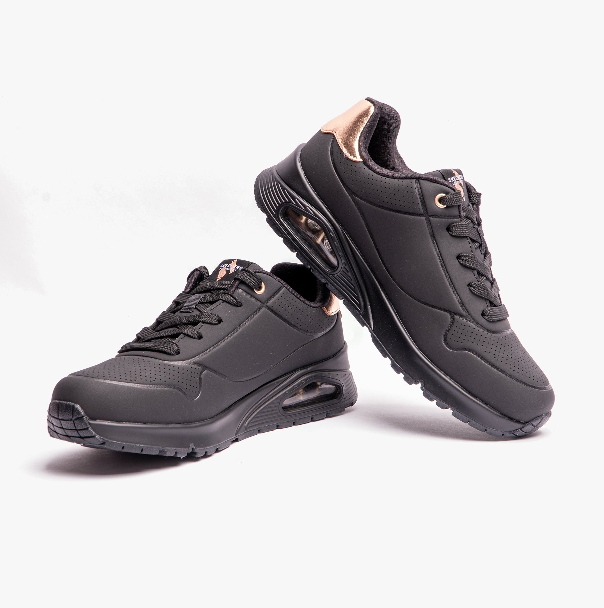 Skechers 310545L/BBK UNO GEN1 - SHIMMER AWAY Girls Casual Shoes Black