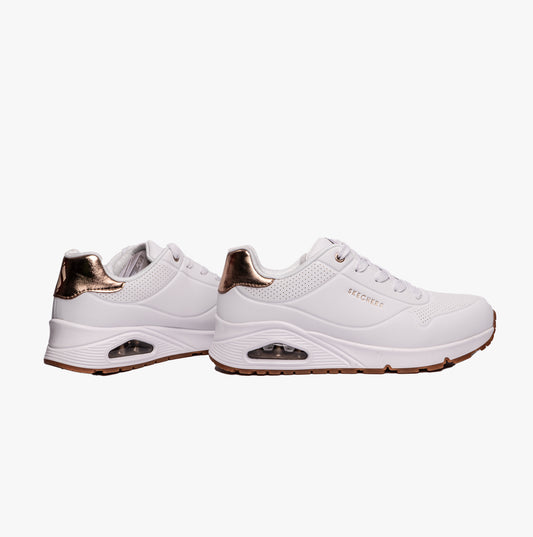 Skechers 310545L/WHT UNO GEN1 - SHIMMER AWAY Girls Casual Shoes White