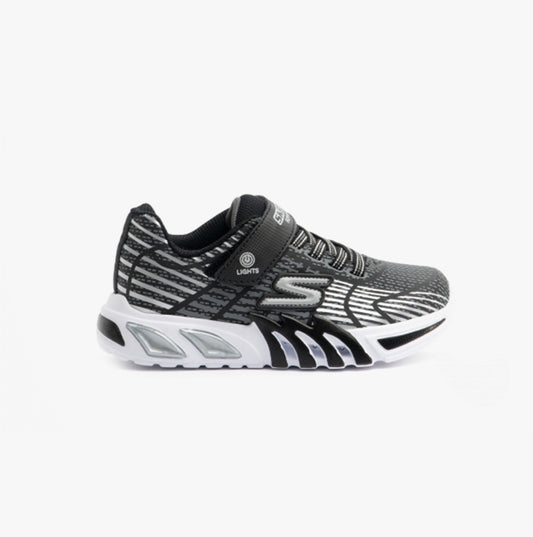 Skechers 400135L/BKGY FLEX-GLOW ELITE Boys Light Up Trainers Black/Grey