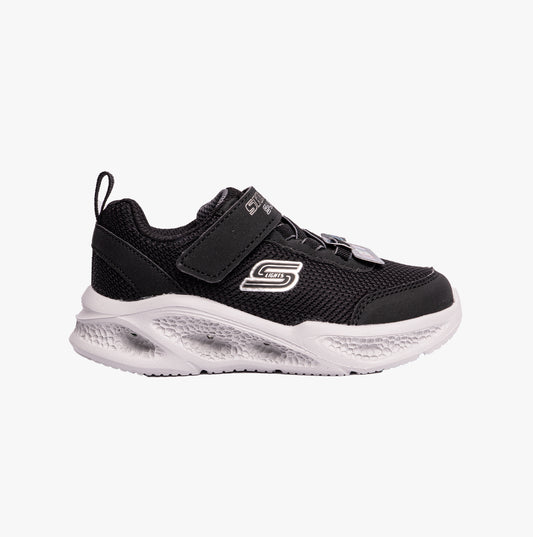 Skechers 401675N/BKGY SKECHERS METEOR-LIGHTS Boys Trainers Black/Gray