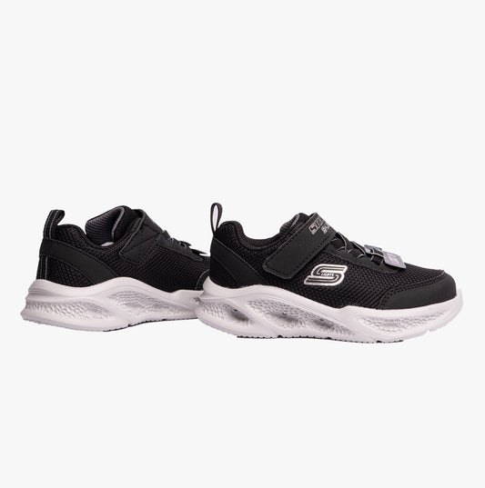 Skechers 401675N/BKGY SKECHERS METEOR-LIGHTS Boys Trainers Black/Gray