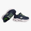 Skechers 401675N/NVLM SKECHERS METEOR-LIGHTS Boys Trainers Navy/Lime