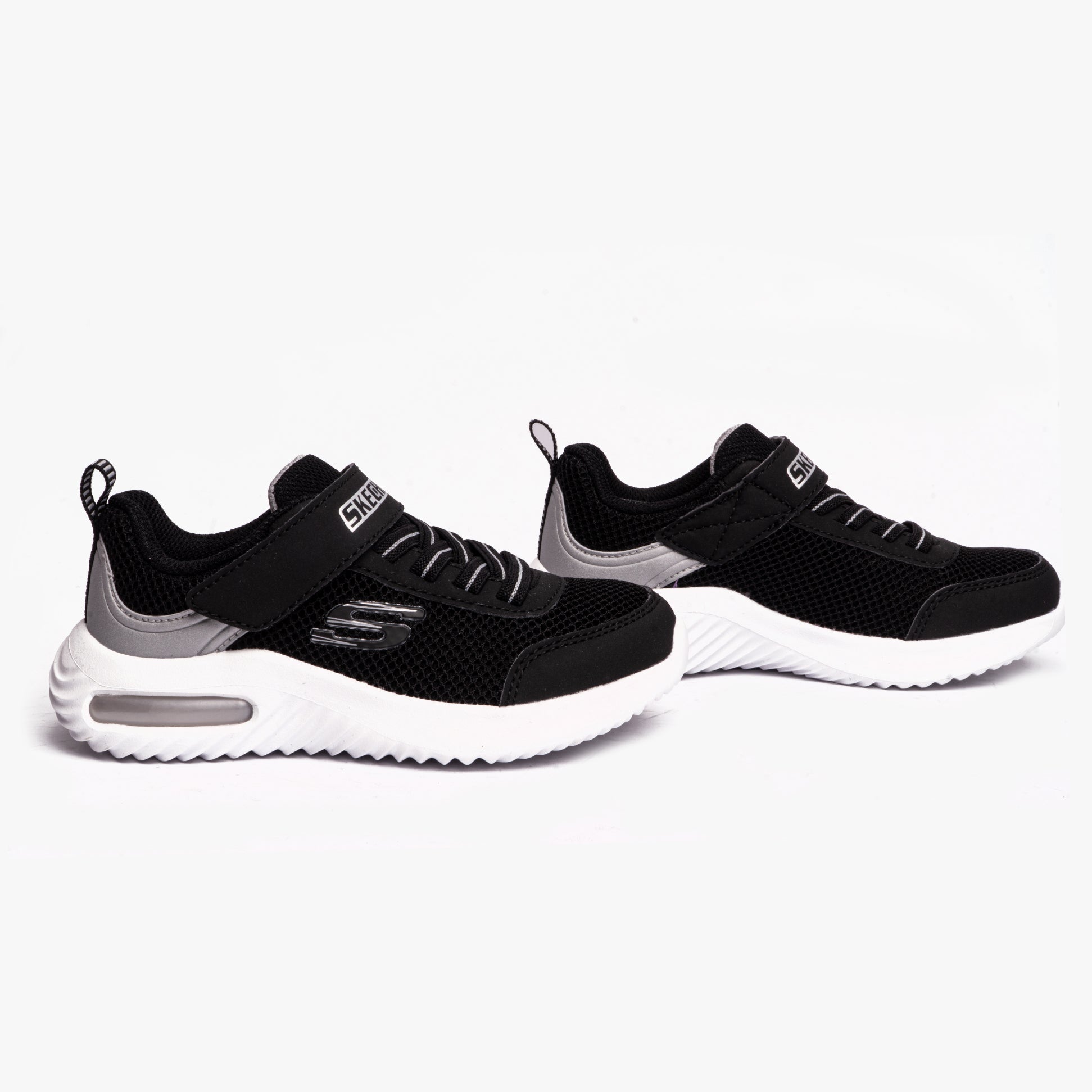 Skechers 403748L/BKSL BOUNDER-TECH Boys Trainers Black/Silver